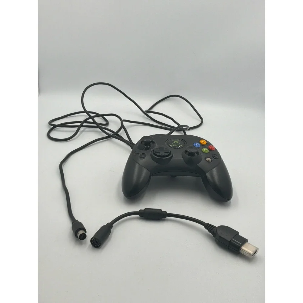 Microsoft Xbox Duke Controller Original OG Wired Black Gamepad Breakaway Untestd